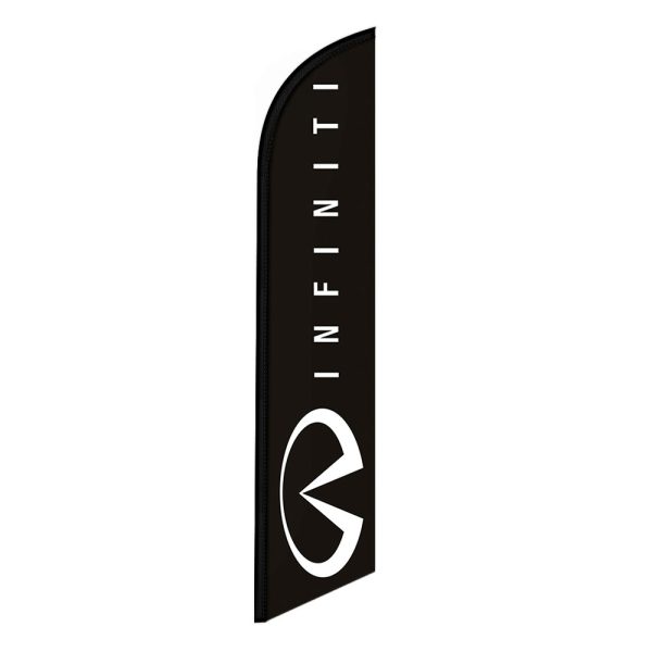 Infiniti Black Feather Flag Banner 12FT Tall Sign