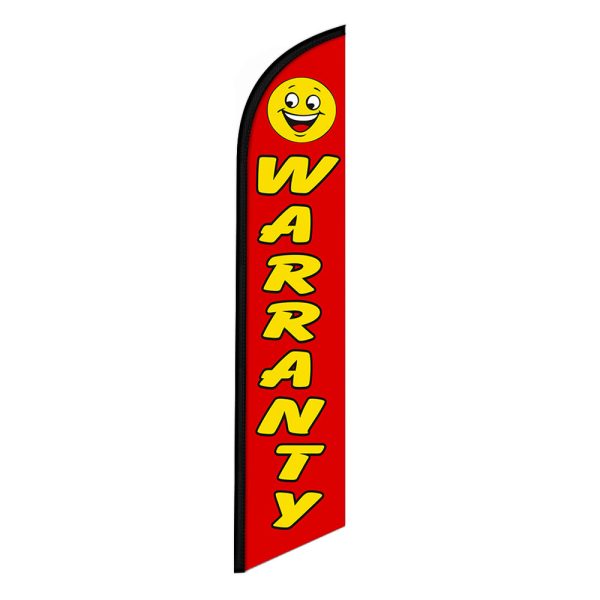 Warranty Feather Flag Banner 12FT Tall Sign