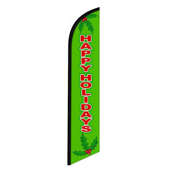 Happy Holidays Feather Flag Banner 12FT Tall Sign