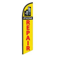 I Phone Repair Feather Flag Banner 12FT tall Sign