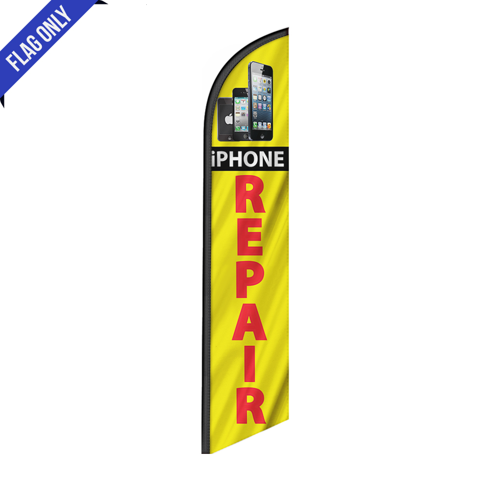 I Phone Repair Feather Flag Banner 12FT tall Sign - Image 2