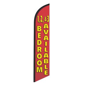 1,2 & 3 Bedroom Available Feather Flag Banner for Real Estate businesses