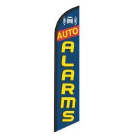 Auto Alarm Feather Flag Banner 12FT tall Sign