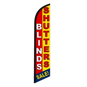 Blinds Shutters Sale! Feather Flag Banner 12FT Tall Sign