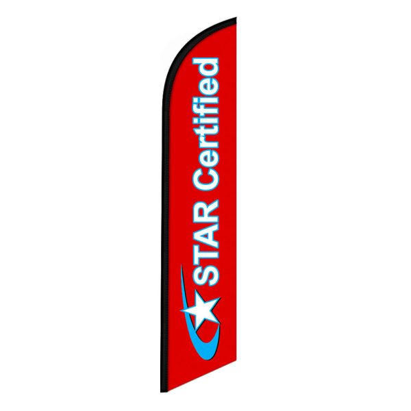 Star Certified Feather Flag Banner 12FT Tall Sign