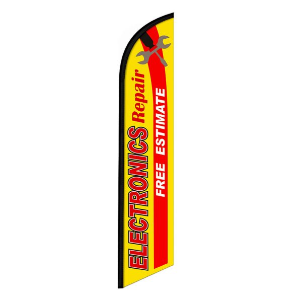 Electronics Repair Free Estimate Feather Flag Banner 12FT Tall Sign