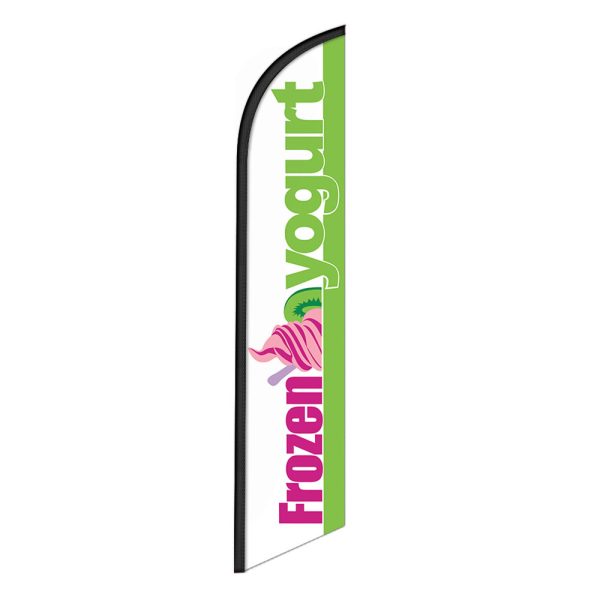 Frozen Yogurt Feather Flag Banner 12FT Tall Sign