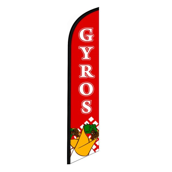 Gyro Feather Flag Banner 12FT Tall Sign