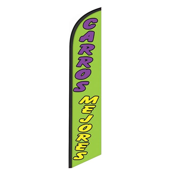 Carros Mejores Feather Flag Banner 12FT Tall Sign