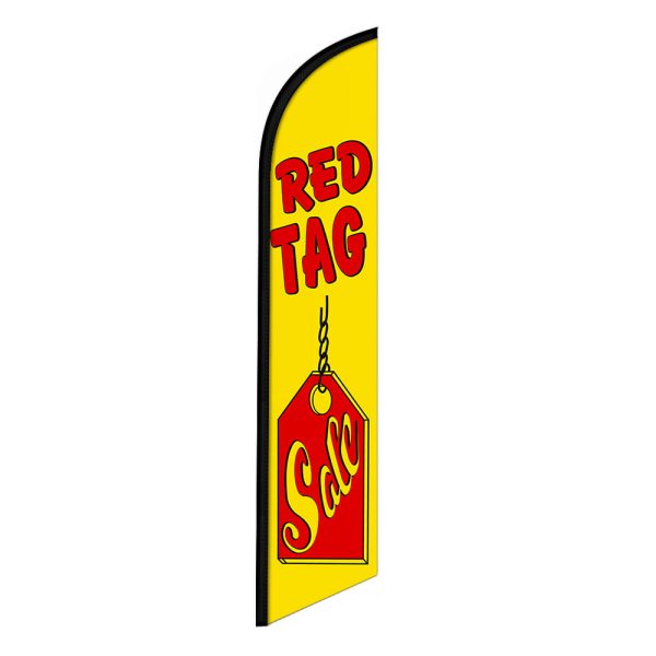 Red Tag Sale Feather Flag Banner 12FT Tall Sign