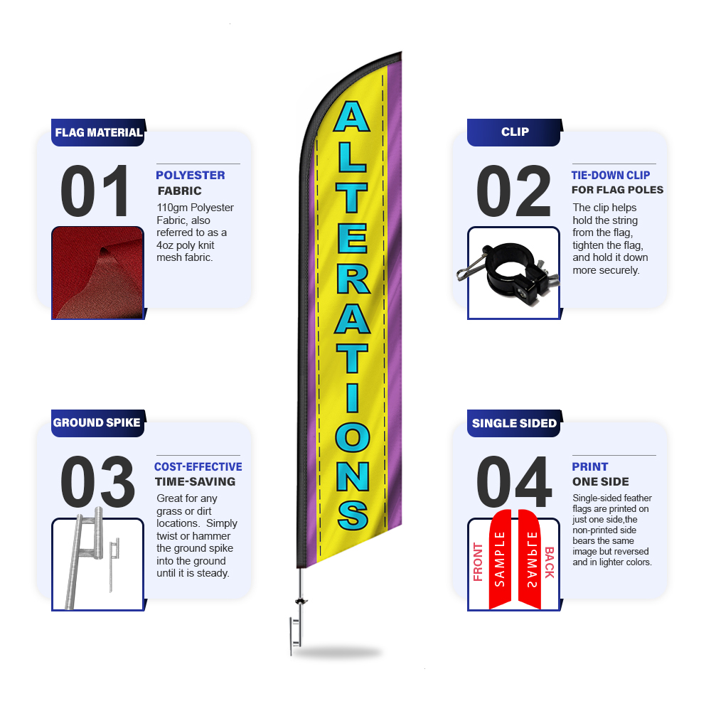 Alterations Feather Flag Banner 12FT tall Sign - Image 7