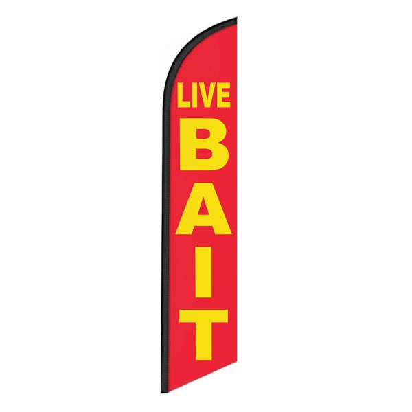 Live Bait Flag Banner 12FT Tall Sign
