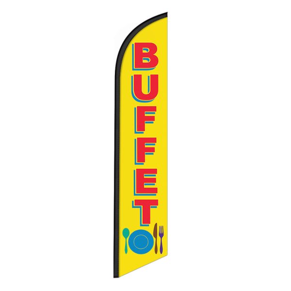Buffet Feather Flag Banner 12FT Tall Sign
