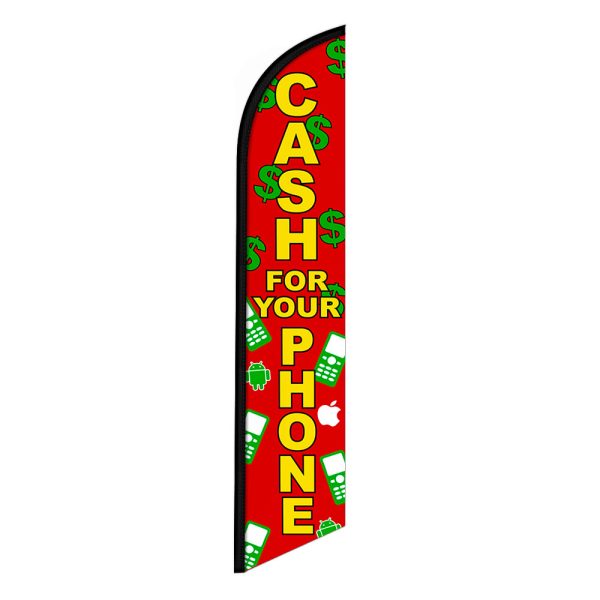 Cash for your phones Feather Flag Banner 12FT Tall Sign