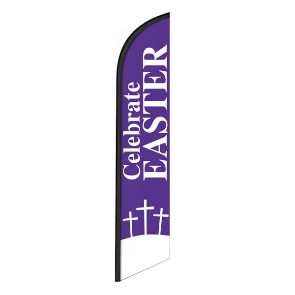 Celebrate Easter Feather Flag Banner 12FT Tall Sign