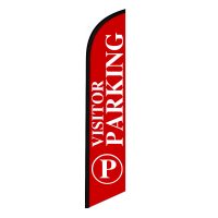 Visitor parking Feather Flag Banner 12FT Tall Sign