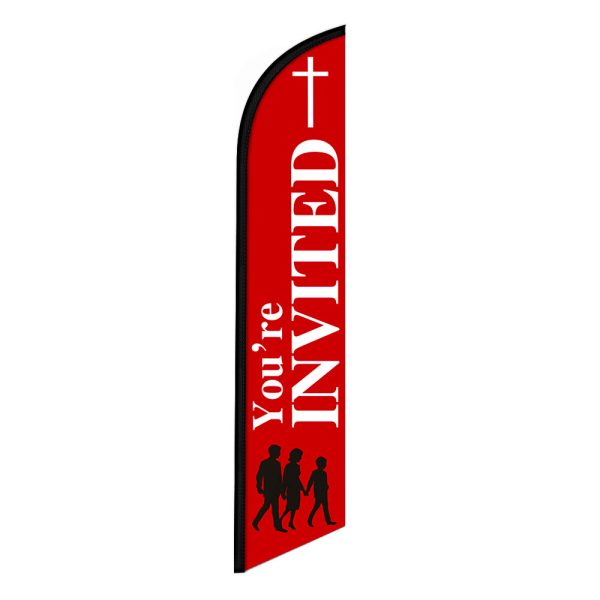 You are Invited Feather Flag Banner 12FT Tall Sign