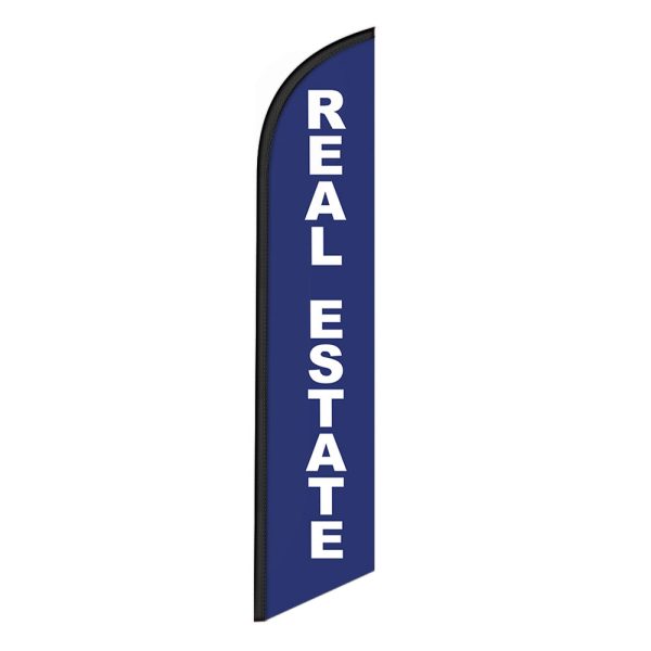 Real Estate Feather Flag Banner 12FT Tall Sign