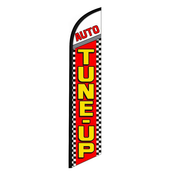 Auto Tune-Up Feather Flag Banner 12FT Tall Sign