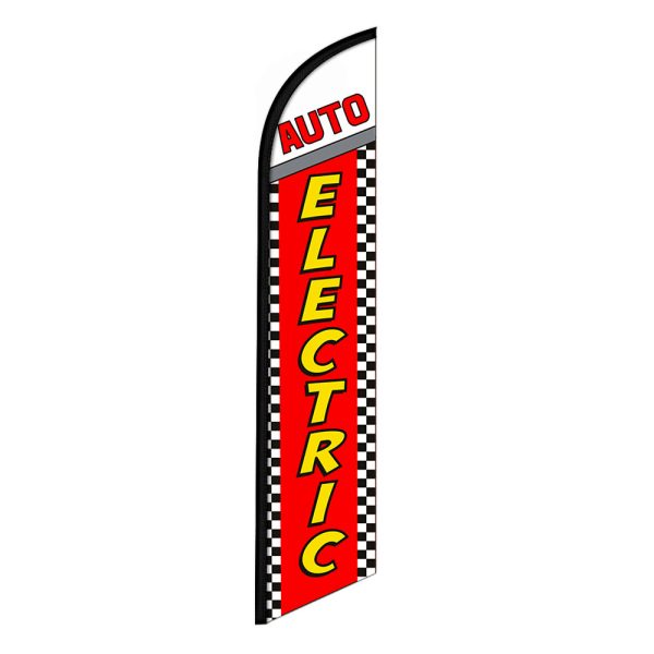 Auto Electric Feather Flag Banner 12FT Tall Sign