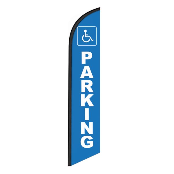 Handicap parking Feather Flag Banner 12FT Tall Sign