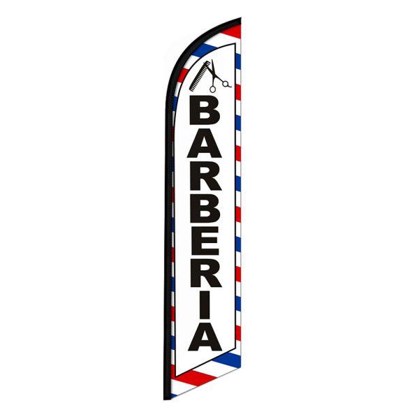 Barberia Feather Flag Banner 12FT Tall Sign