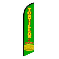 Tortillas A Mano Feather Flag Banner 12FT Tall Sign