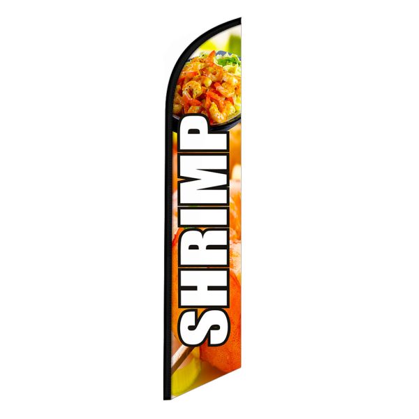 Shrimp Feather Flag Banner 12FT Tall Sign