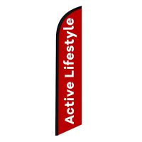 Active Lifestyle 12FT tall Feather Flag Banner Sign