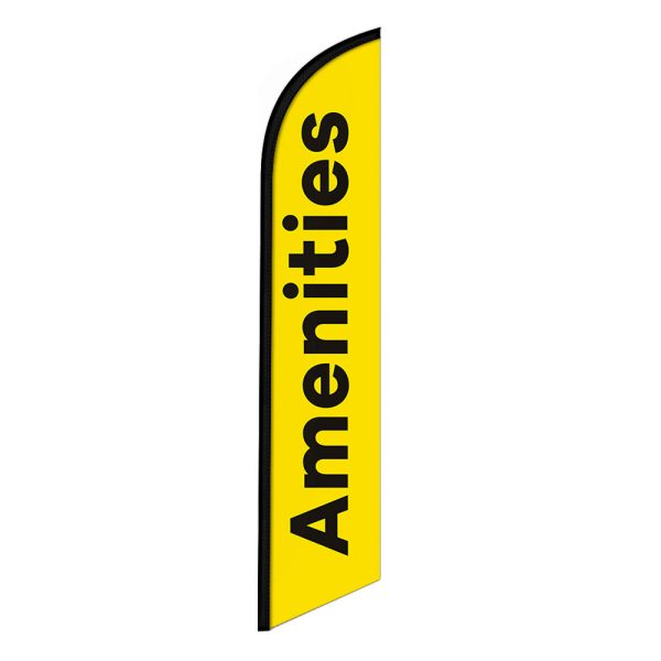 Amenities Feather Flag Banner Sign 12FT tall