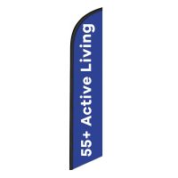 55+ Active Living Feather Flag Banner Sign