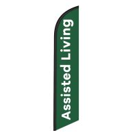 Assisted Living Feather Flag Banner 12FT tall Sign