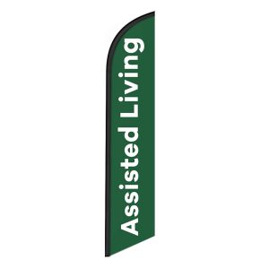 Assisted Living Feather Flag Banner 12FT tall Sign