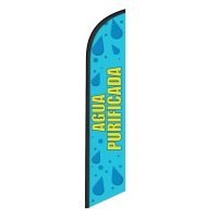 Agua Purificada 12FT tall Feather Flag Sign
