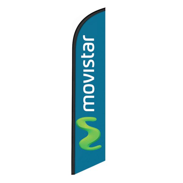Movistar Feather Flag Banner 12FT Tall Sign