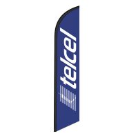 Telcel Feather Flag Banner 12FT Tall Sign