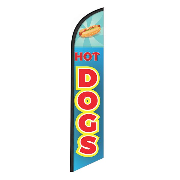 Hot Dogs Feather Flag Banner 12FT Tall Sign