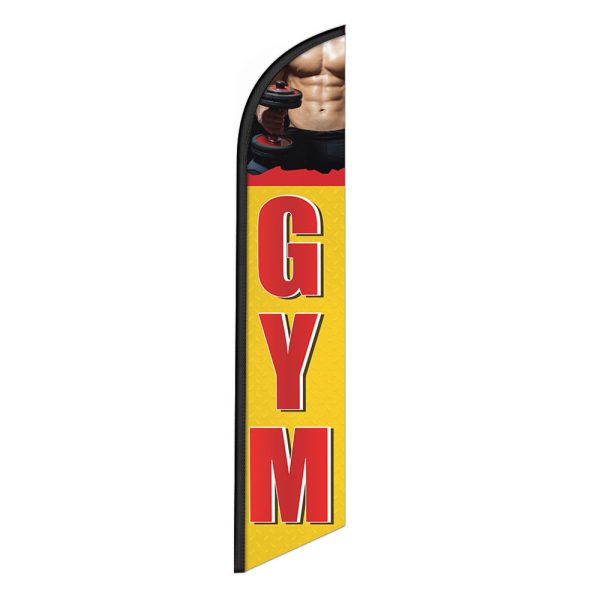 GYM Feather Flag Banner 12FT Tall Sign