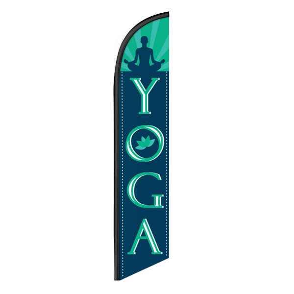 Yoga Feather Flag Banner 12FT Tall Sign