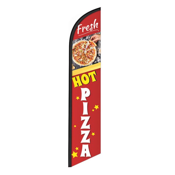 Fresh hot pizza Feather Flag Banner 12FT Tall Sign