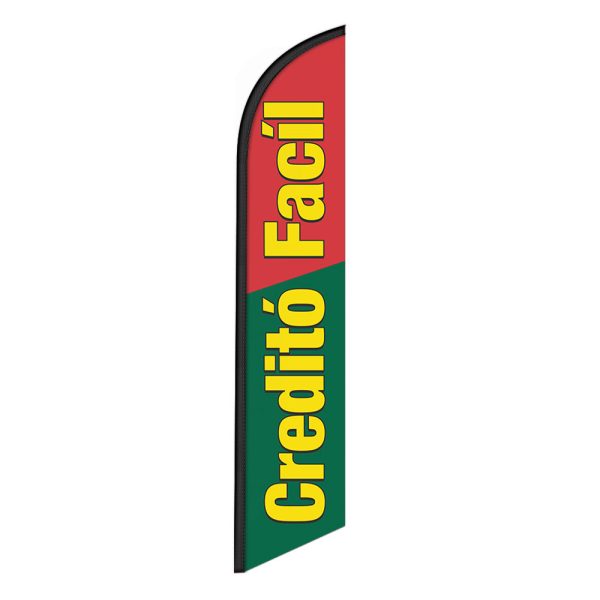 Credito Facil Feather Flag Banner 12FT Tall Sign
