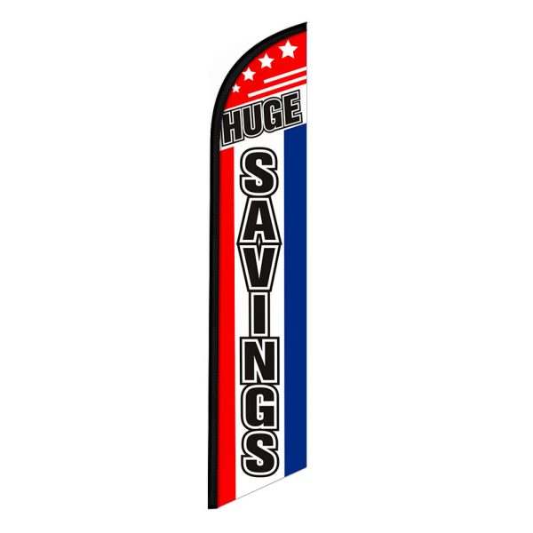 Huge Savings Feather Flag Banner 12FT Tall Sign