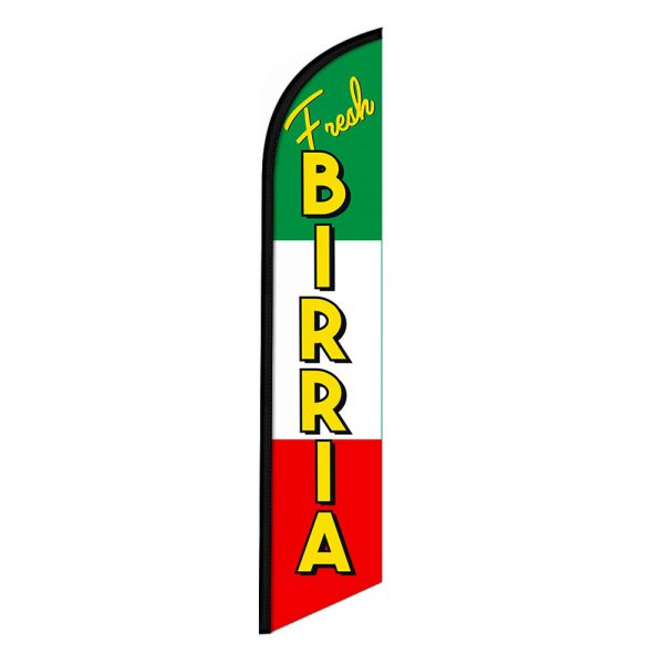 Fresh Birria Feather Flag Banner 12FT Tall Sign