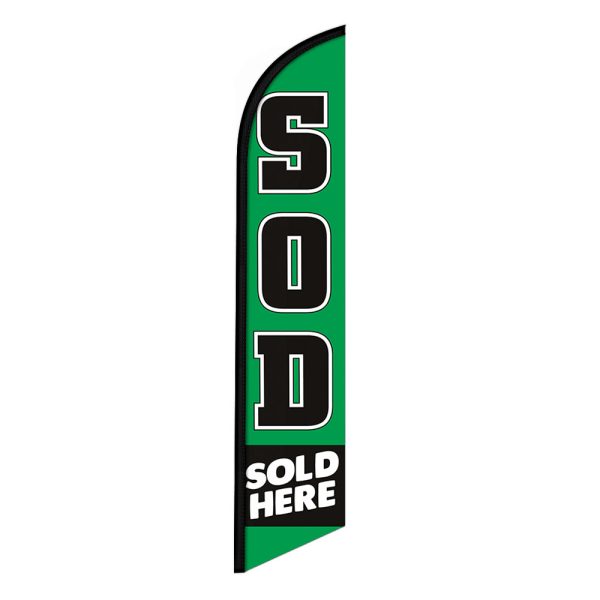 SOD Sold here Feather Flag Banner 12FT Tall Sign