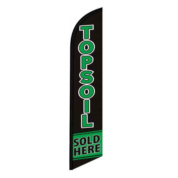 Topsoil Sold Here Feather Flag Banner 12FT Tall Sign