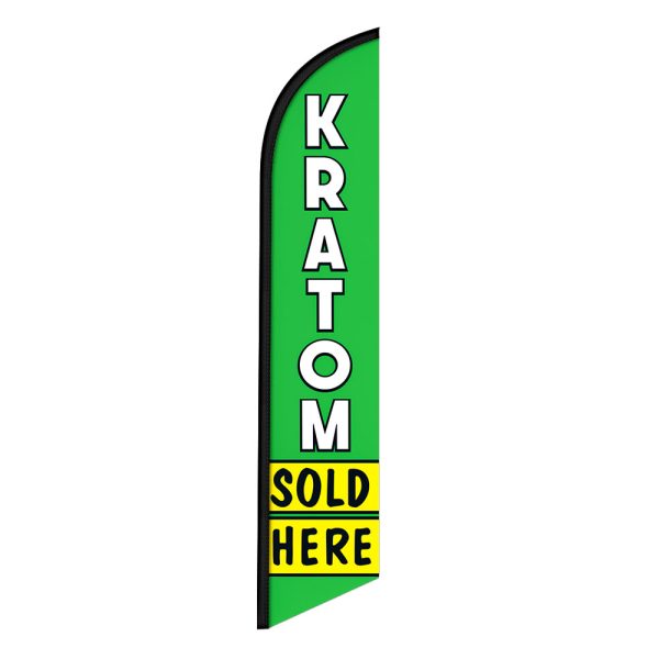 Kratom Sold Here Flag Banner 12FT Tall Sign