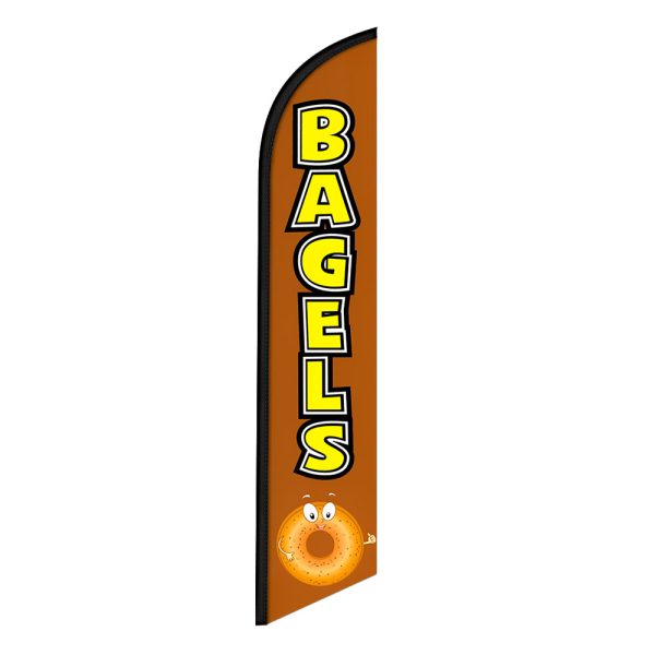 Bagels Feather Flag Banner 12FT Tall Sign