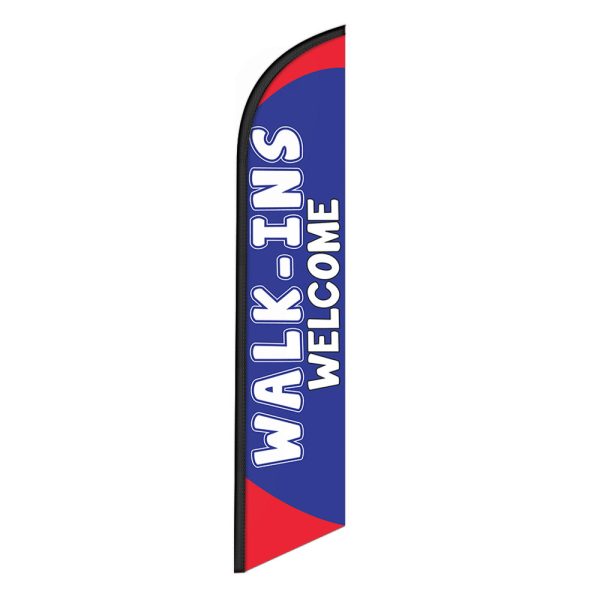 Walk-ins Welcome Feather Flag Banner 12FT Tall Sign