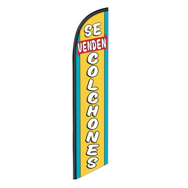 Se Venden Colchones Feather Flag Banner 12FT Tall Sign