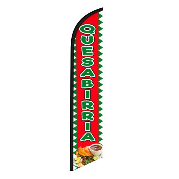 Quesabirria Feather Flag Banner 12FT Tall Sign